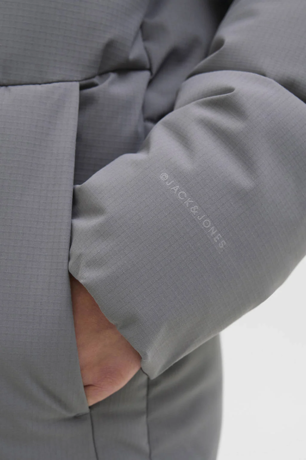JACK & JONES JUNIOR gewatteerde jas grijs