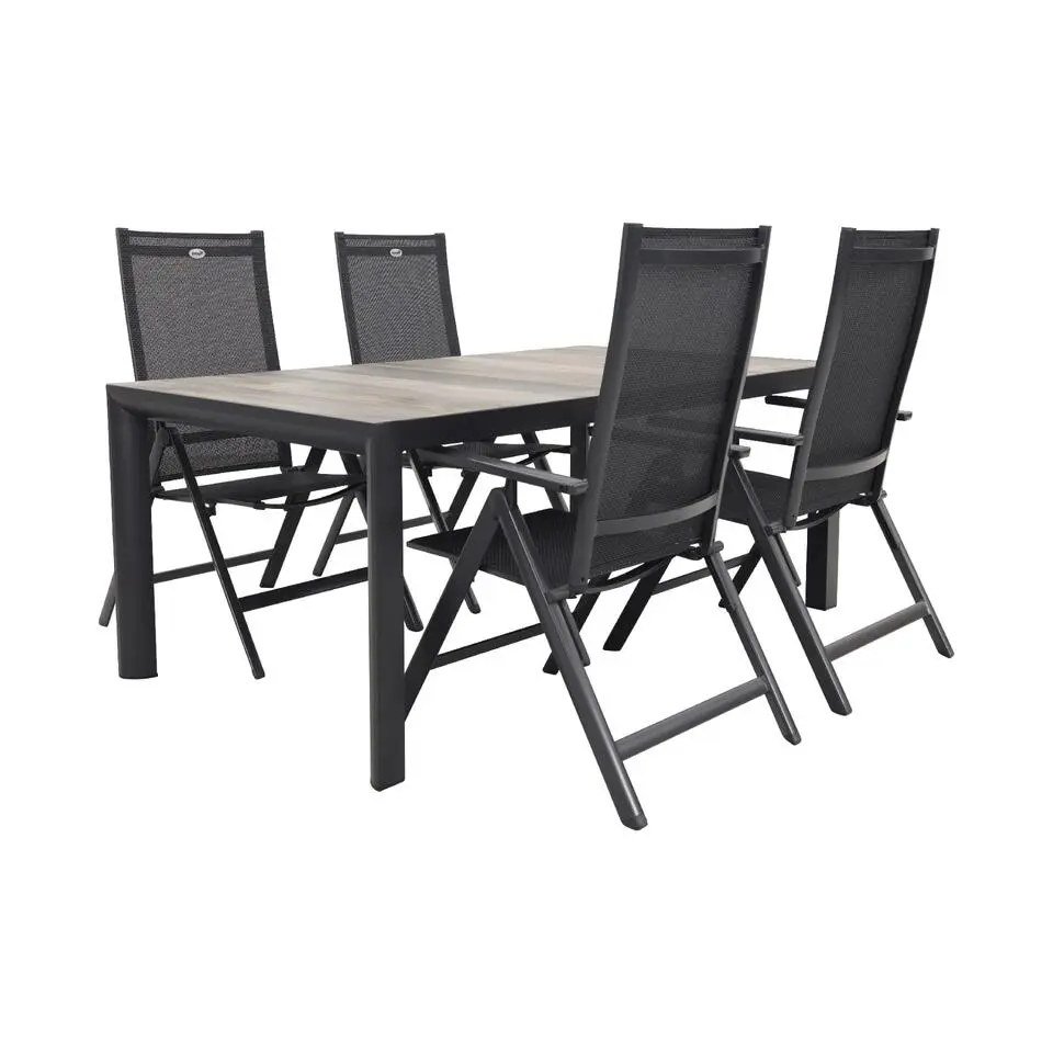 Hartman Napoli/Kings tuinset antraciet - 180x100 cm
