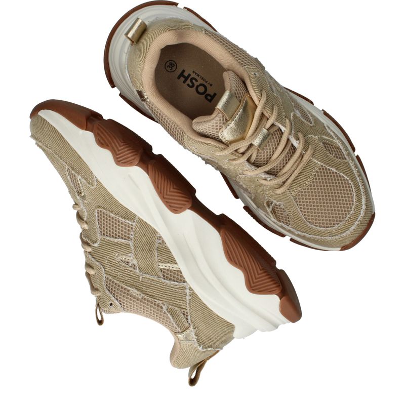 POSH by Poelman Sneakers Beige Dames