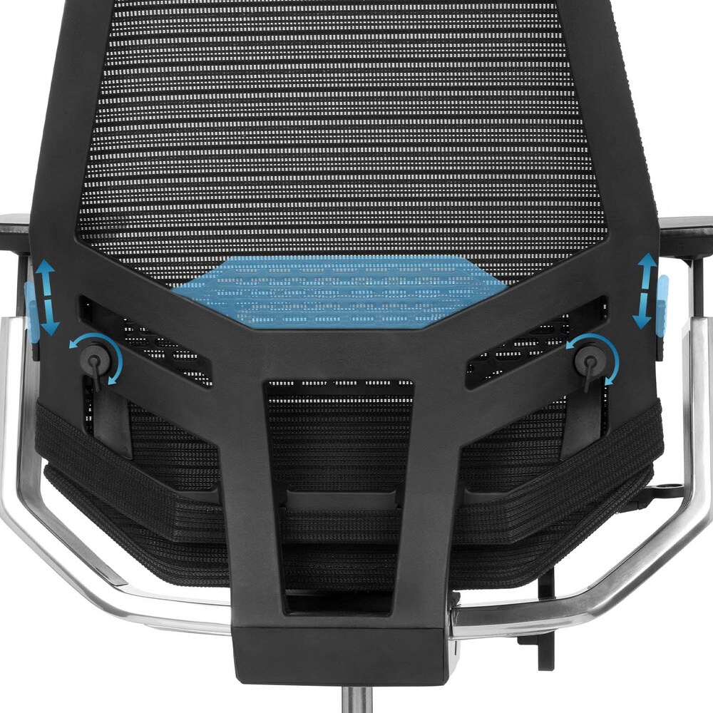 Profi Bürostuhl GENIDIA SMART BLACK CM Netzstoff mit Armlehnen hjh OFFICE