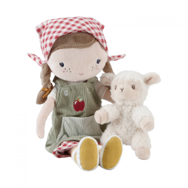 Little Dutch Knuffelpop Boerin Rosa Met Schaap - 35 cm