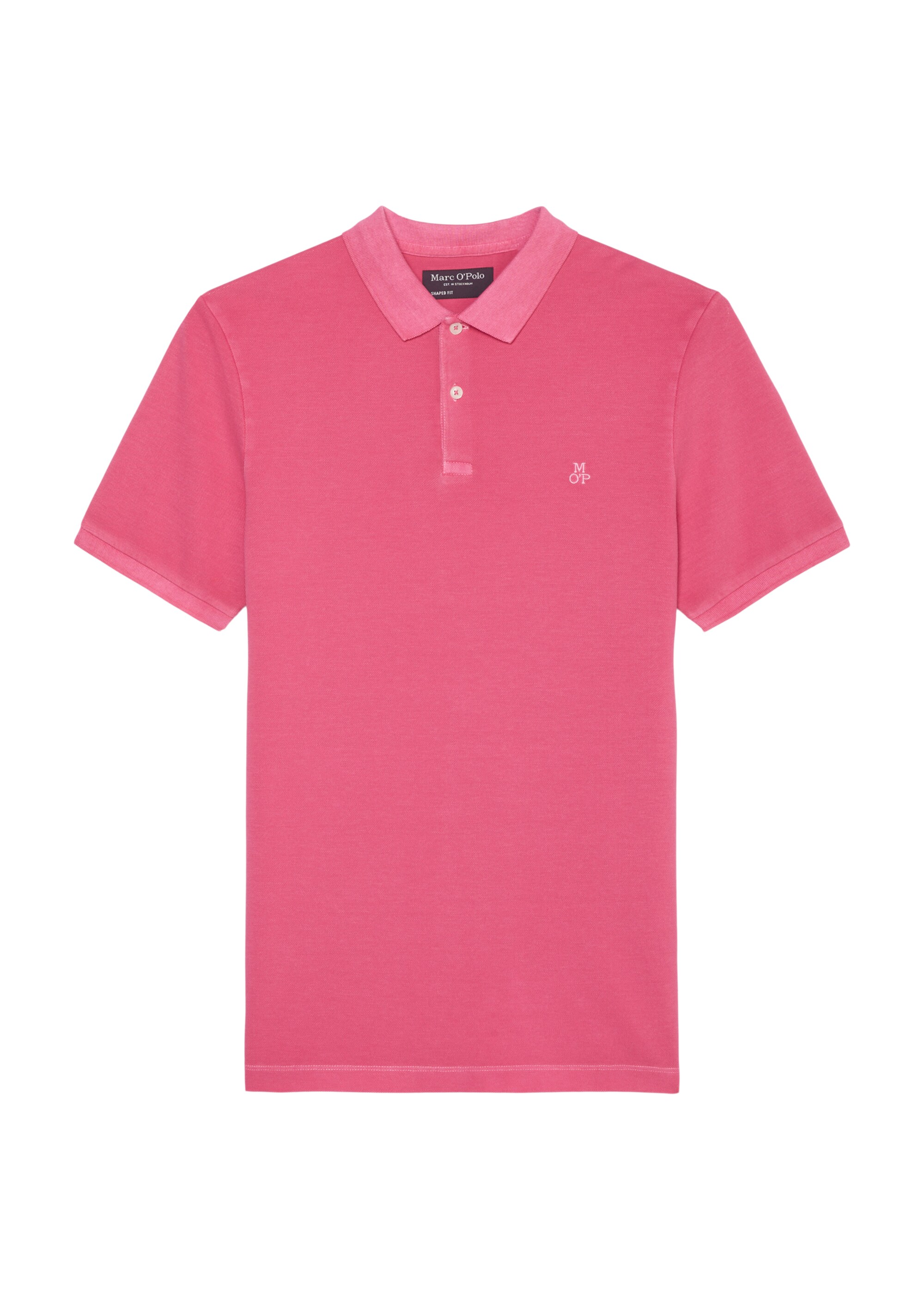 Kurzarm-Poloshirt Piqué shaped aus Organic Cotton-Stretch
