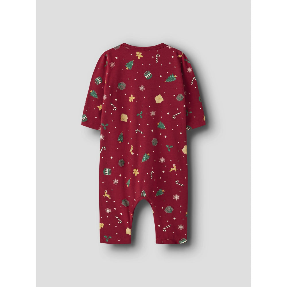 Køb Name It Jule Natdragt Jester Red Xmas AOP