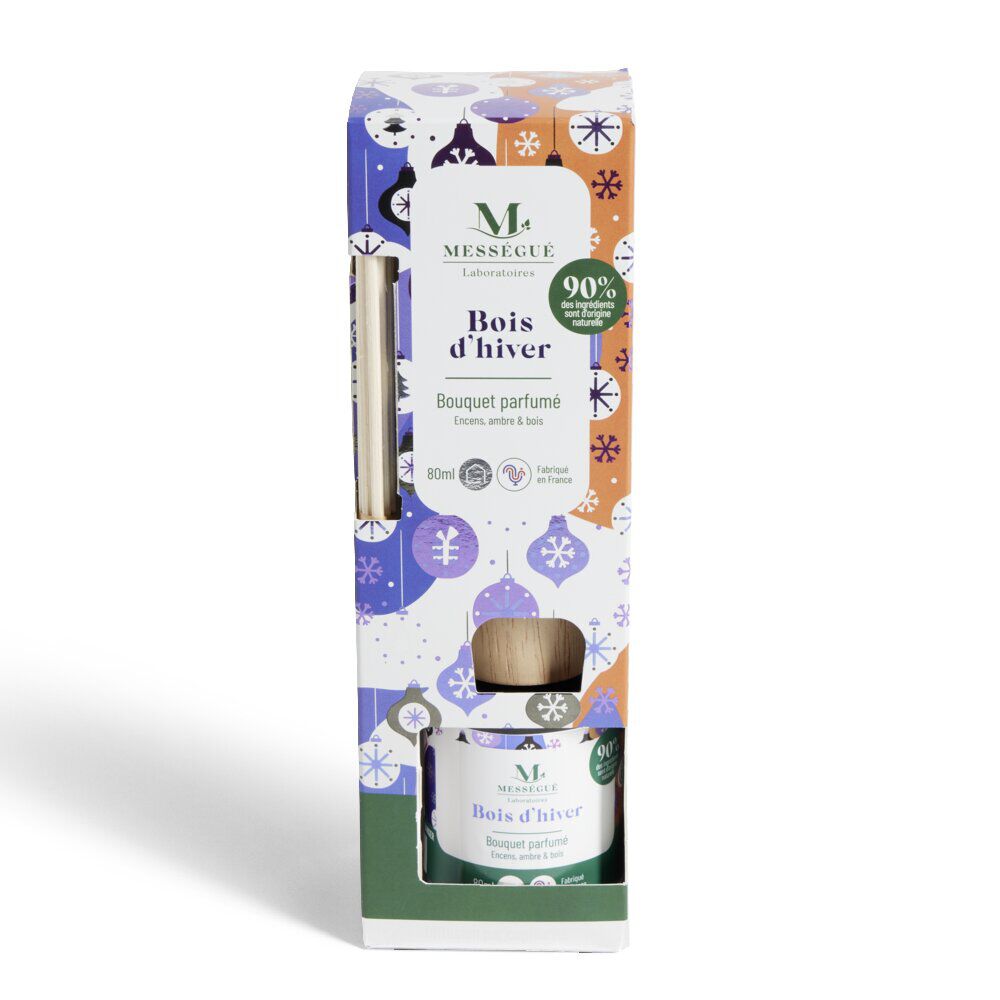Diffuseur à bâtonnets 80ml Mességué bouquet parfumé bois d'hiver