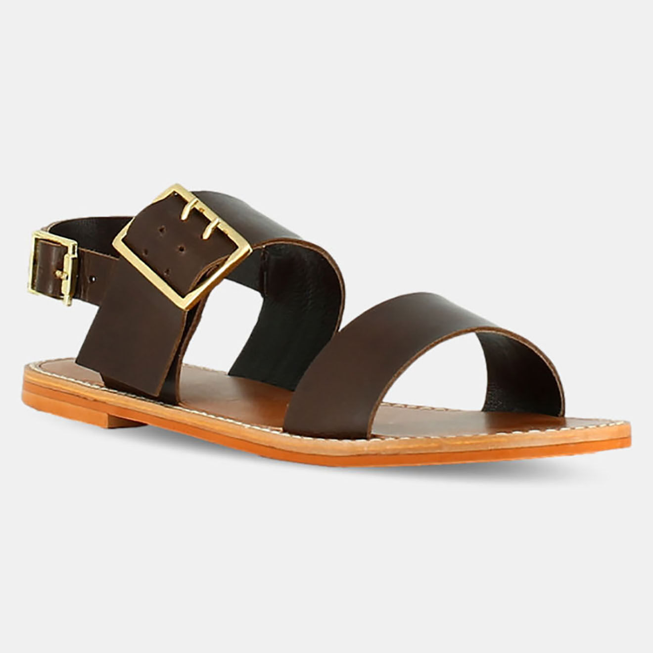 Jonak Sandales en Cuir Wendel marron foncé