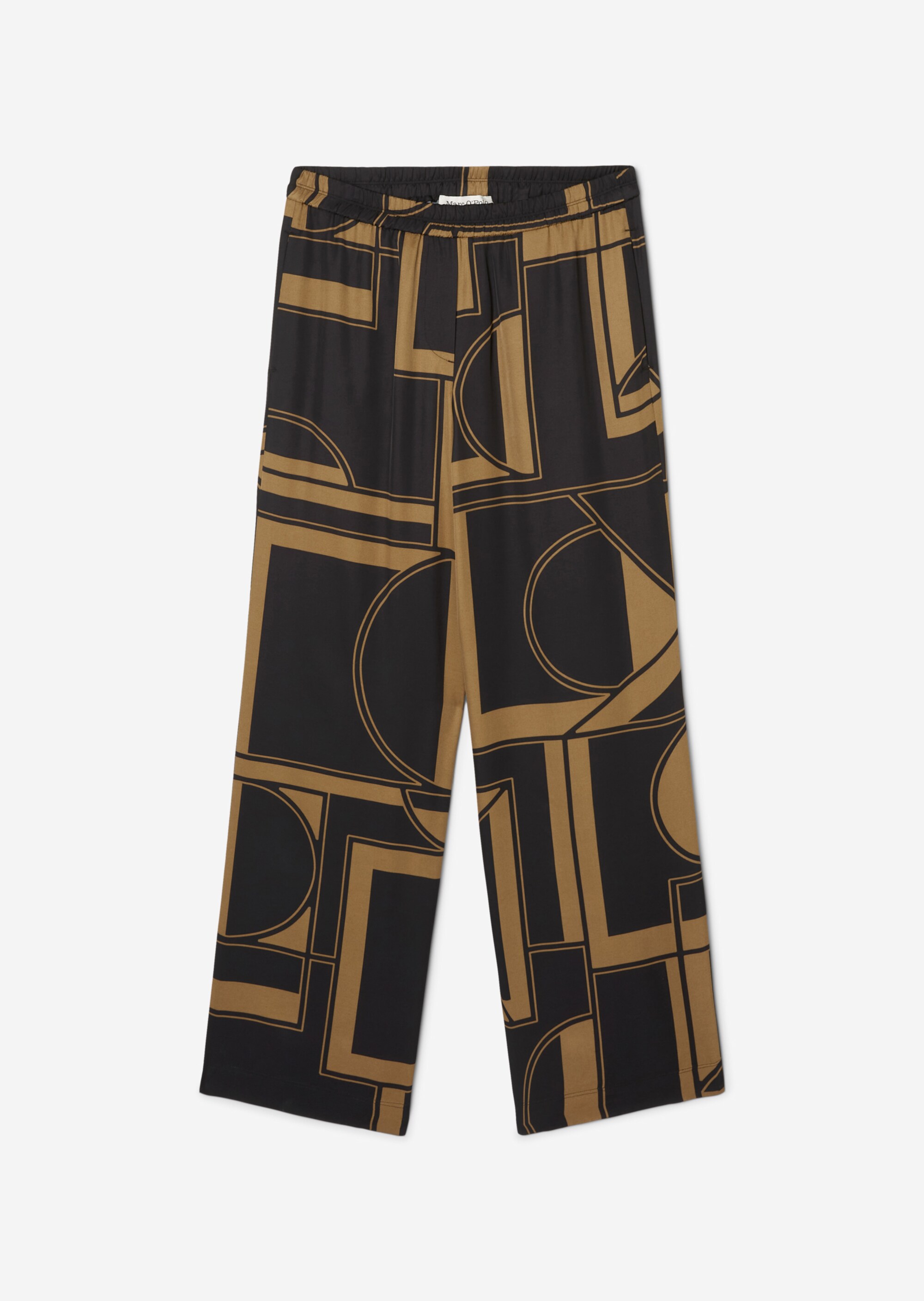 Schlupfhose wide aus bedruckter Viskose