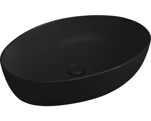Jungborn opzetwastafel KALEN 62,5 x 42 cm zwart mat incl. keramische afvoerplug