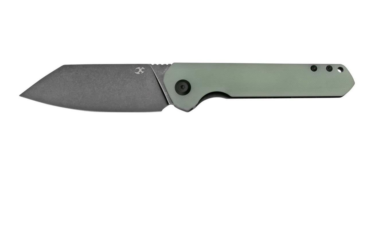 Kansept Bulldozer T1028A2 Blackwashed, Jade G10 zakmes, Kim Ning design