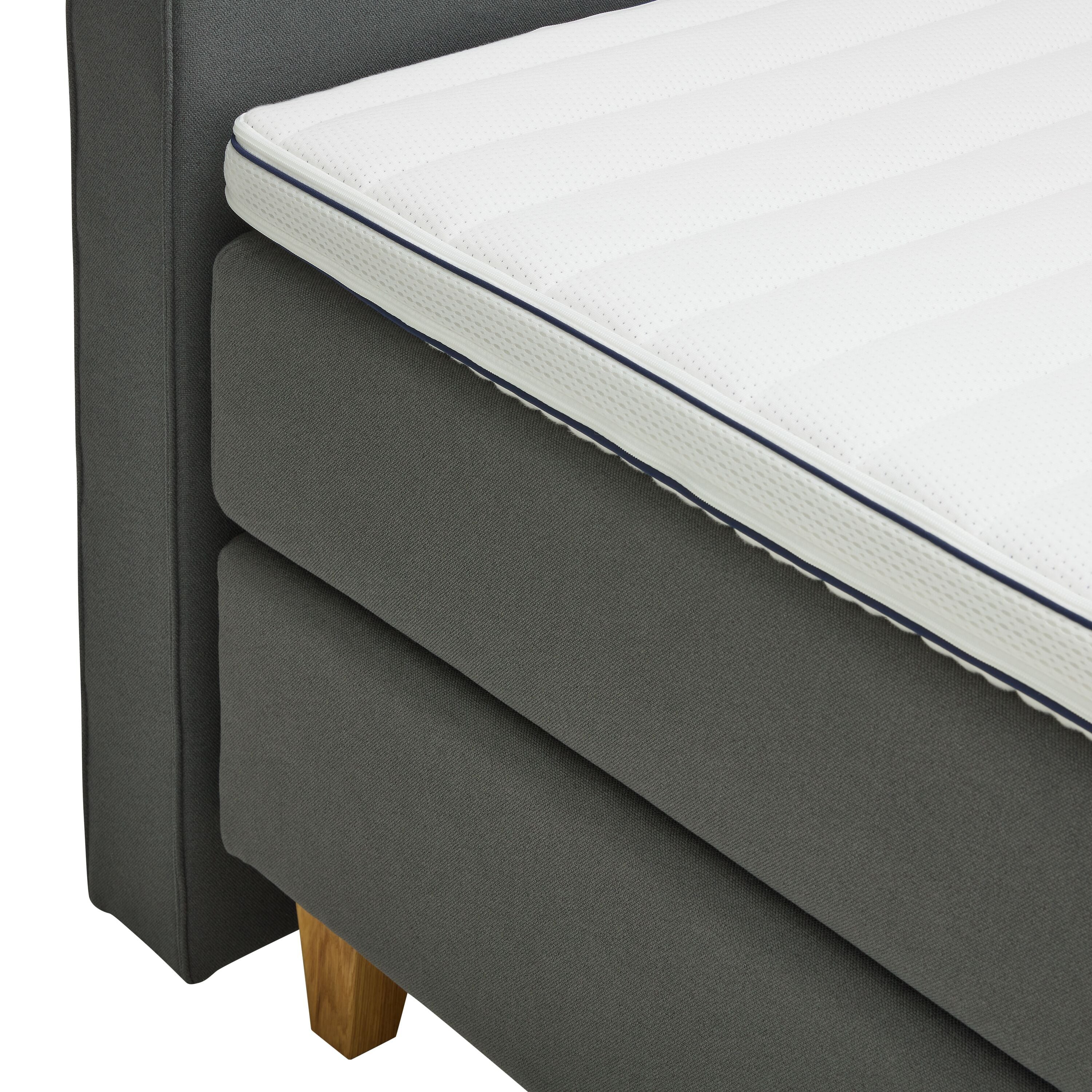 bico GOODNIGHT Boxspringbett - Dunkelgrau / B: 180.0 cm x T: 200.0 cm