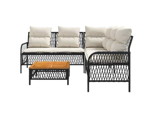 LES TENDANCES - Salon extérieur Salon de jardin-gris-5 places-171.5x171.5x70-495042