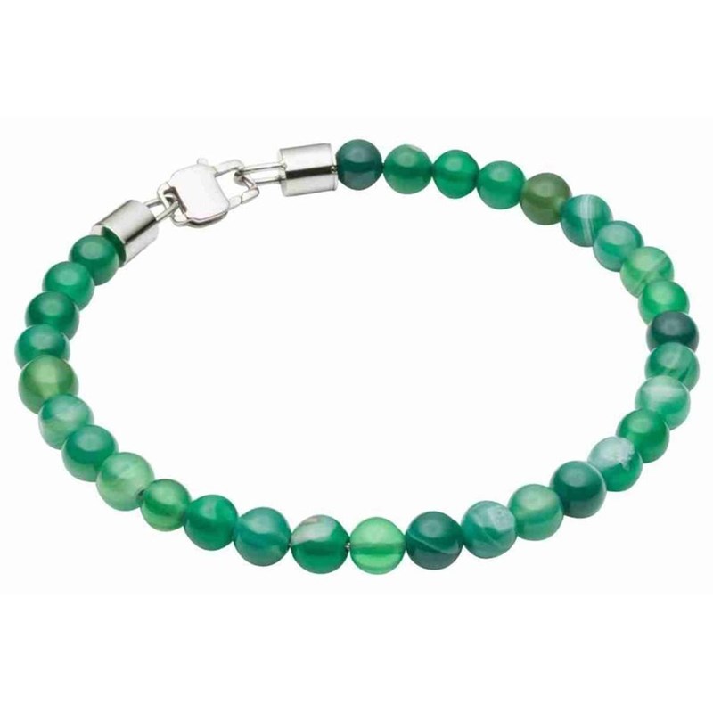 Bracelet jade en acier inoxydable