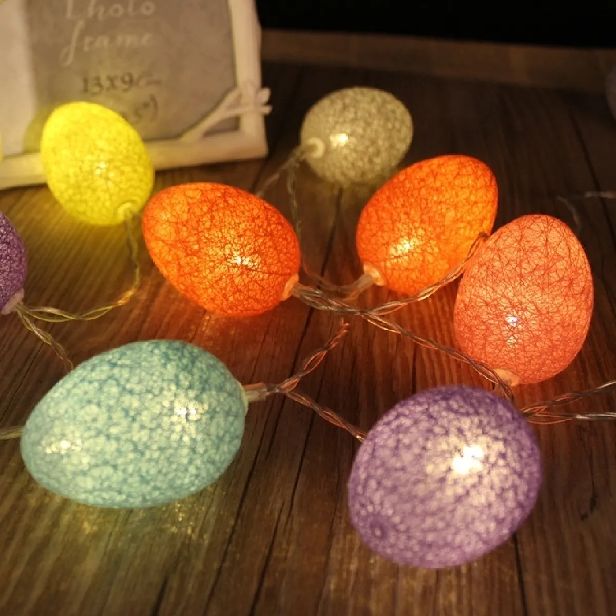 Wewoo Guirlande LED 3.2m Colorée - Coton Fil Egg Lamp String