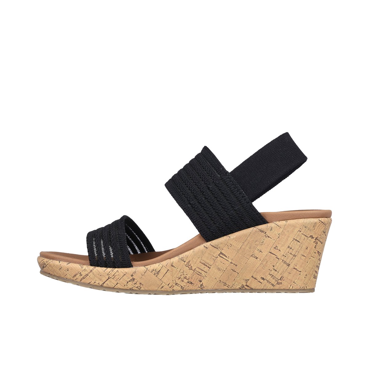 2X les points-Beverlee_sg-Sandales à bride arrière - Talon compensé - Noir