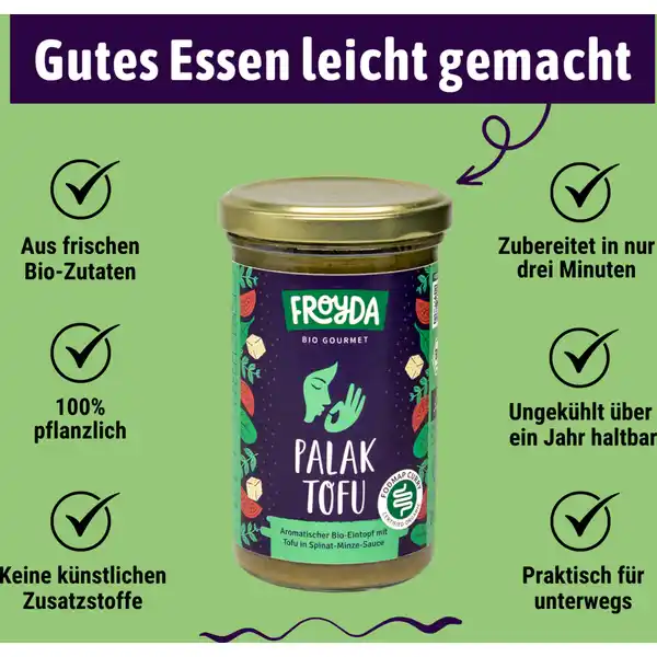 Bio Palak Tofu Eintopf