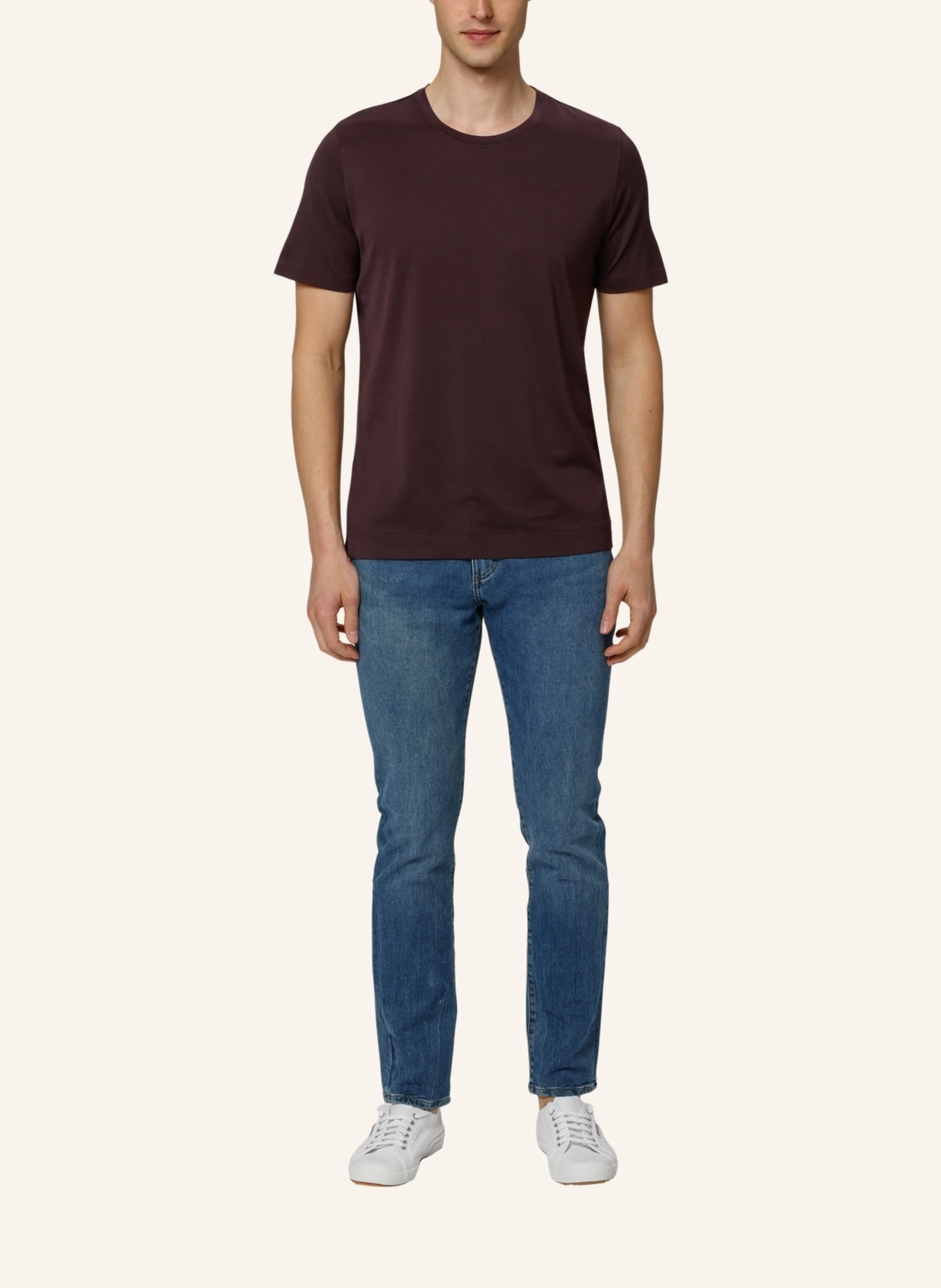TRUSTED HANDWORK Round Neck 1/2-Sleeve T-Shirt
