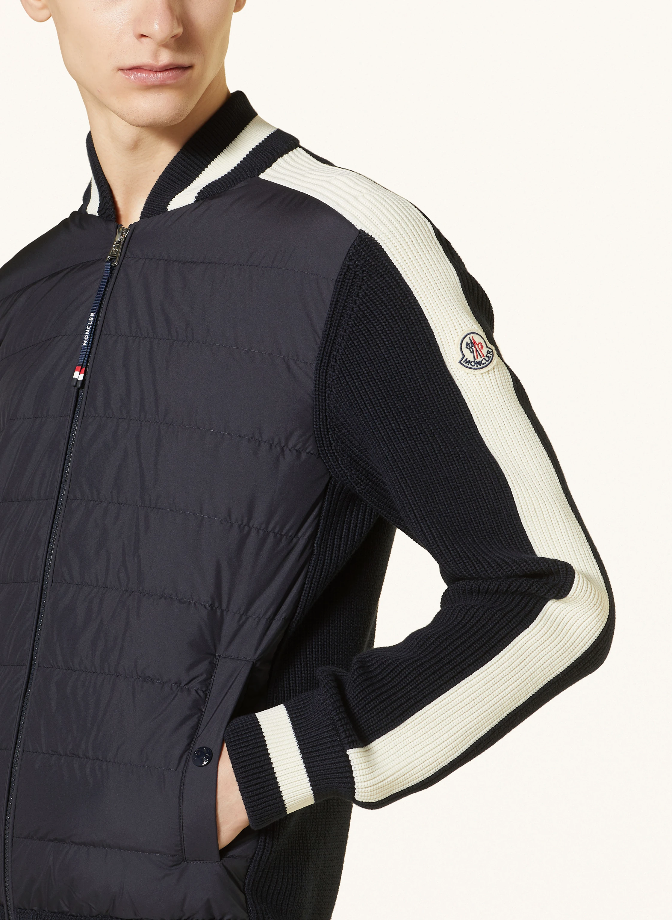 MONCLER Daunenjacke im Materialmix