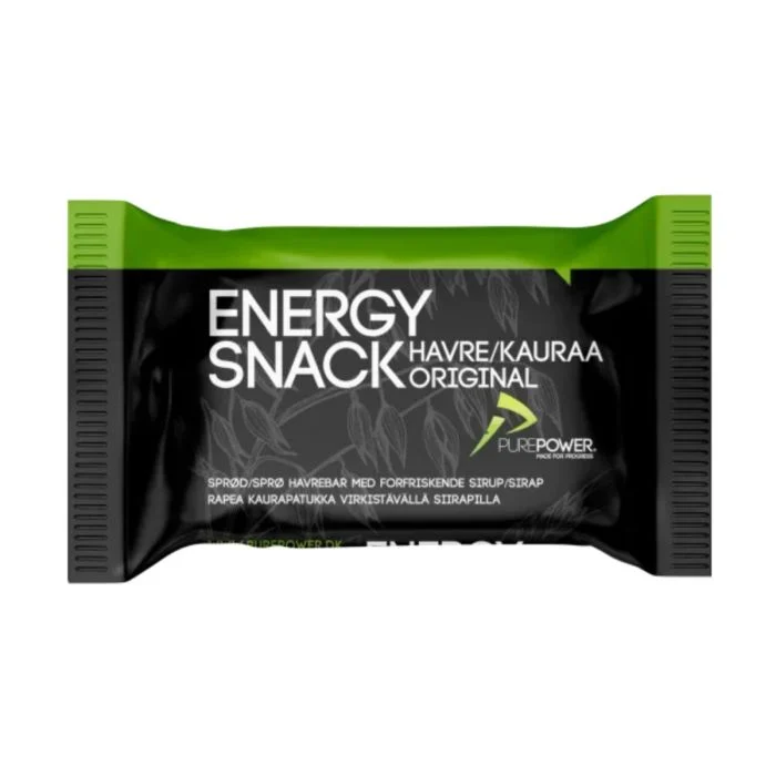 PurePower Unisex Energi-barer Energy Snack Original Hvid