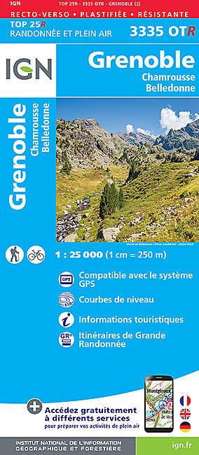 IGN - TOP25R 3335OTR GRENOBLE CHAMBROUSSE 1 25 000