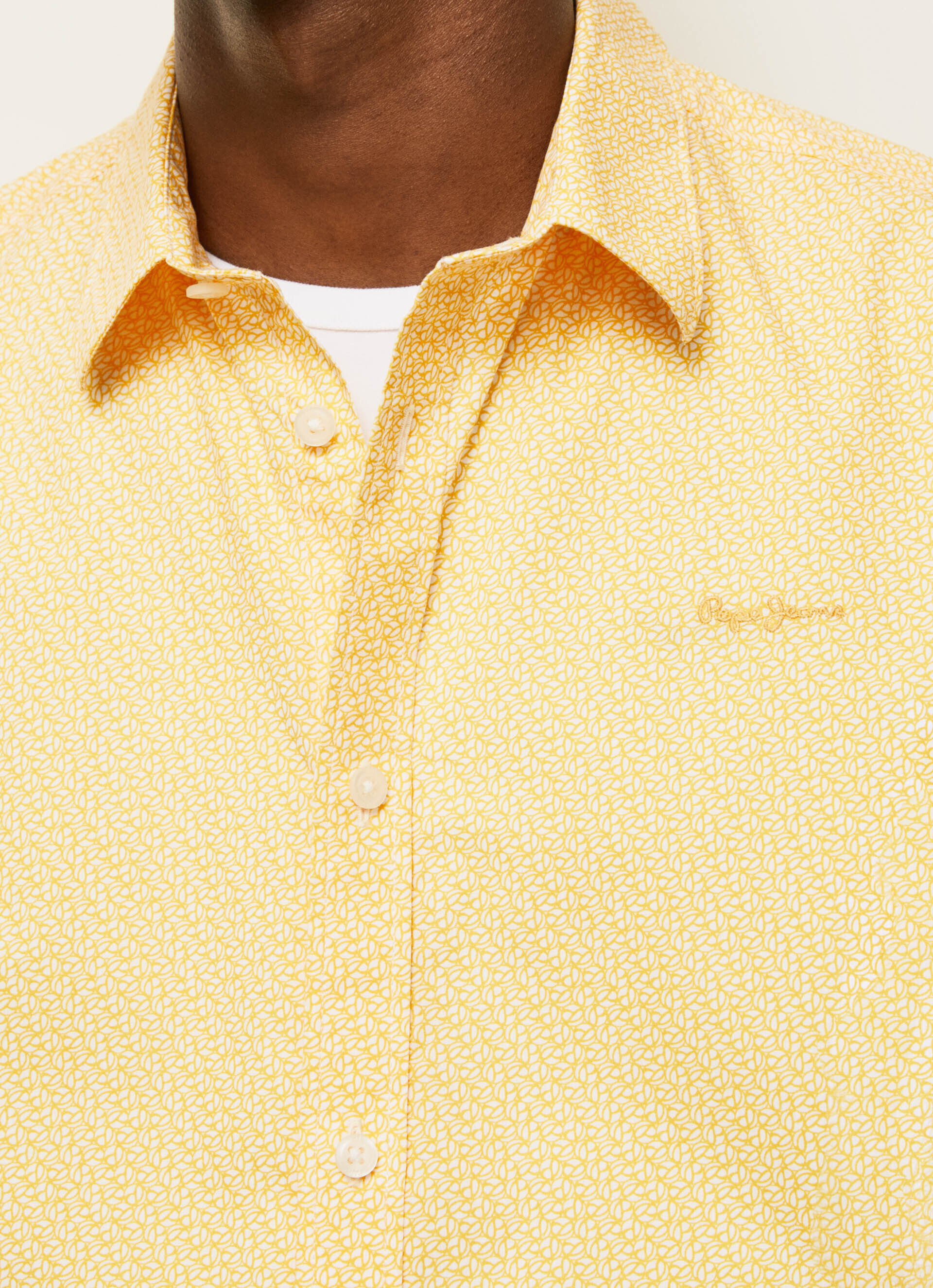 Camisa de popeline de manga curta LONELY - branca