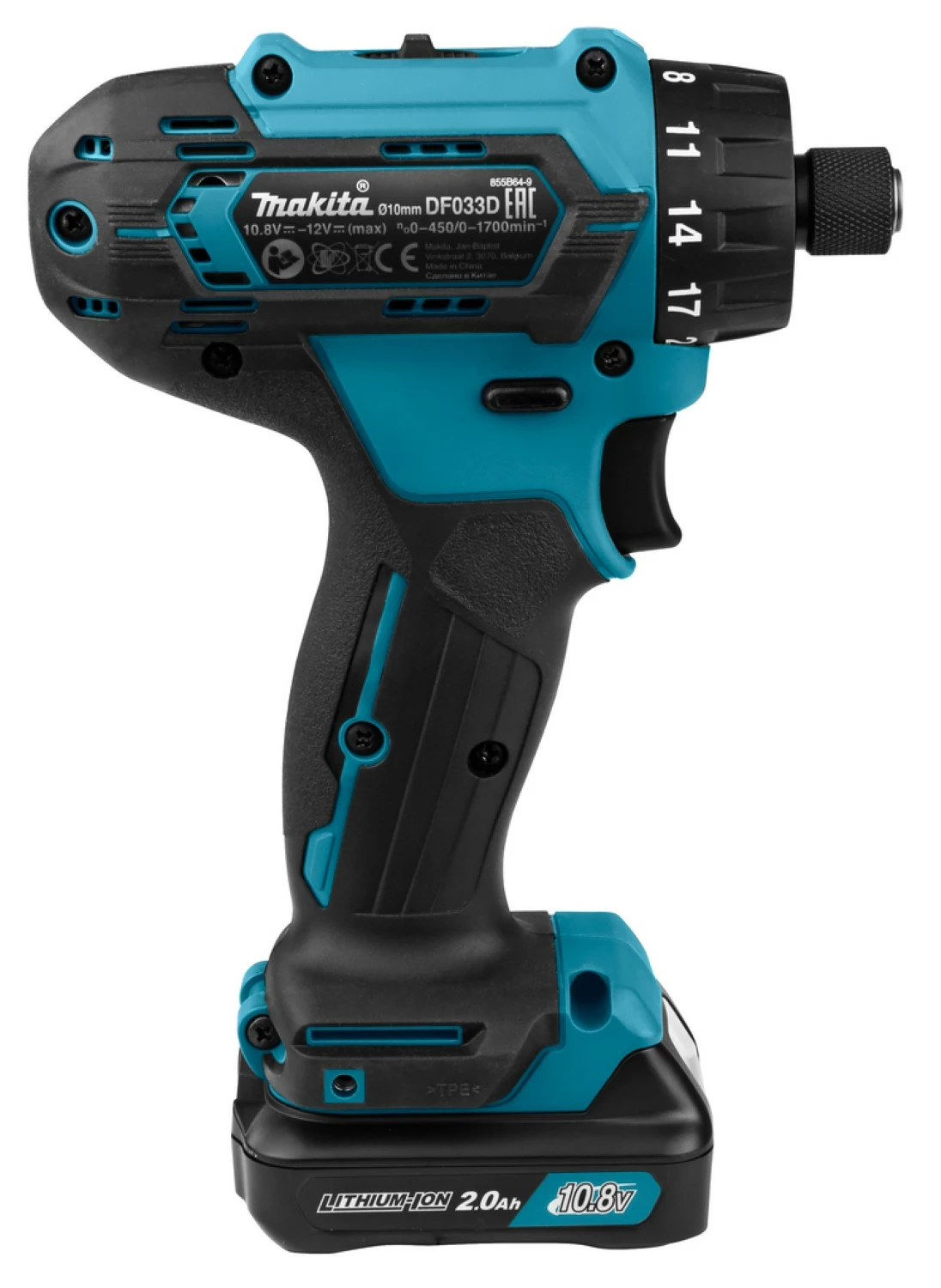 Makita DF033DSAJ 12V Li-Ion accu Max Schroef-/boormachine set (2x 2.0Ah accu) in Mbox