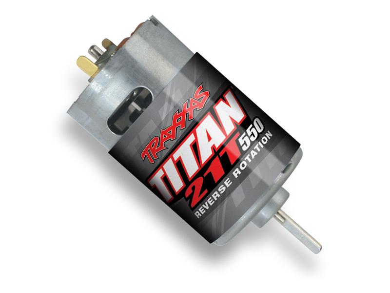 Traxxas Brushed Motor Titan 550 Reverse 21T, 14 V 550er Bürstenmotor für Fahrzeuge im Massstab 1:10