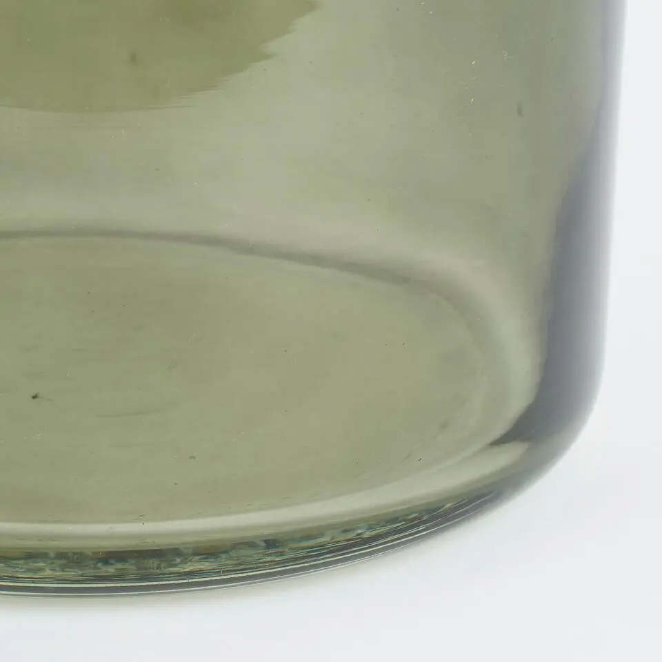 Mica Decorations Regal Glazen Fles - H21,5 x Ø20 cm - Groen