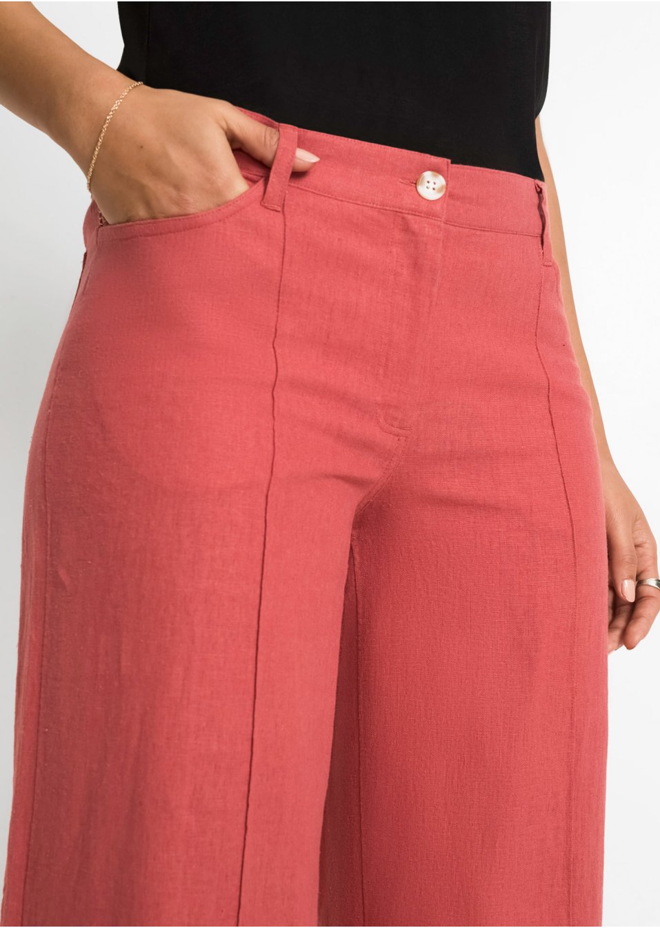 Pantalon palazzo en lin