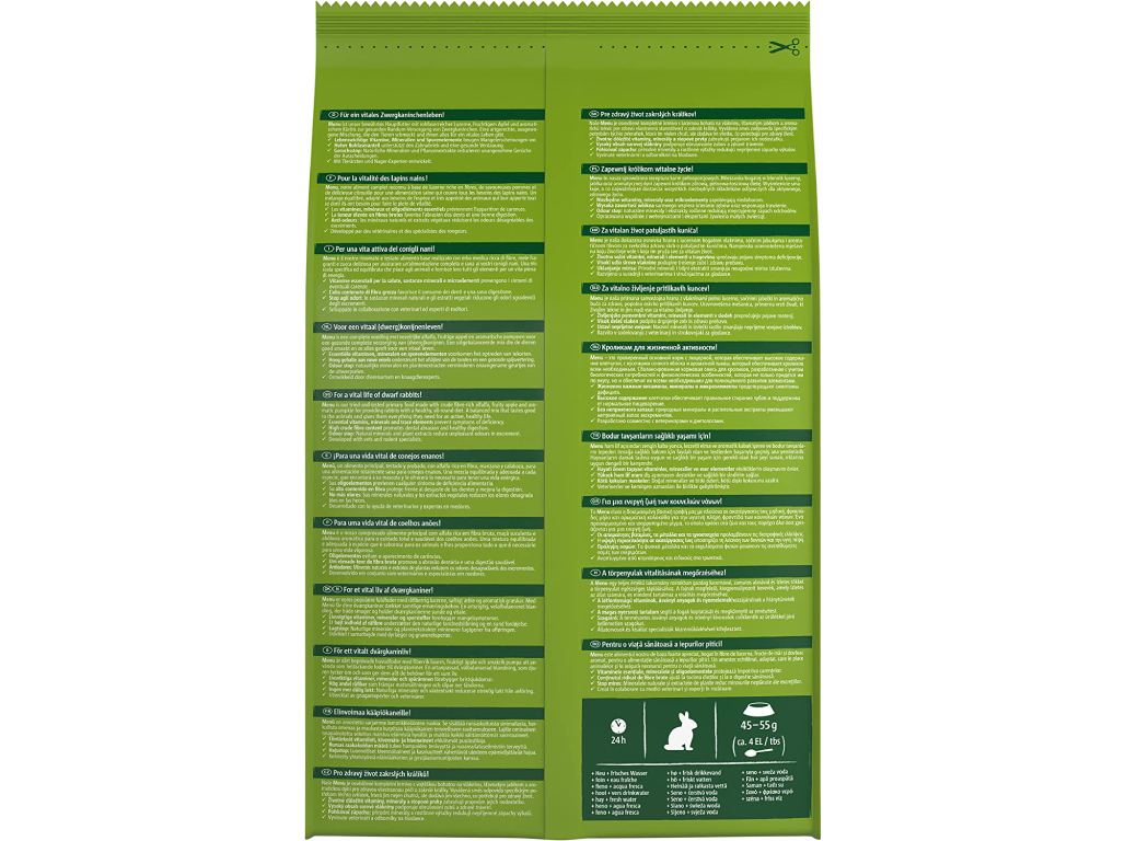 ALIMENTO PARA COELHO ANÃO VITAKRAFT PREMIUM MENU VITAL 3KG