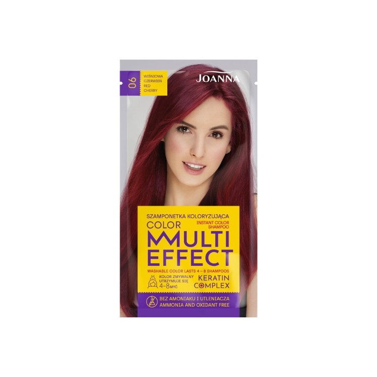 Joanna Multi Effect Color Coloring haarshampoo /06/ Kersenrood