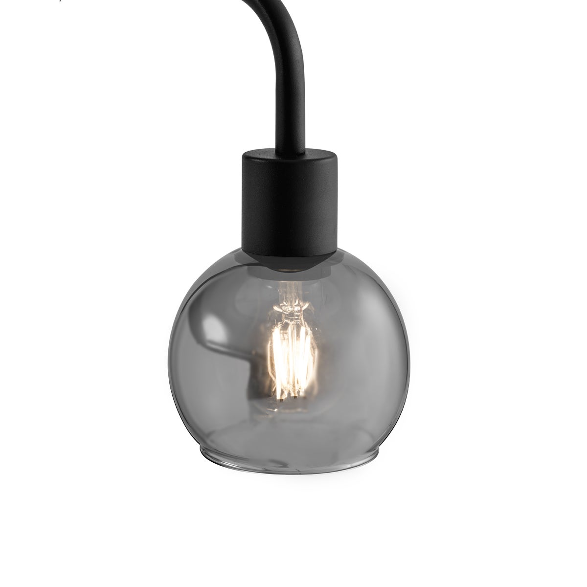 QAZQA - Art Deco vloerlamp | Staande lamp | Lamp | Licht, zwart met rookglas - Vidro | Woonkamer | Slaapkamer - Langwerpig - LED-compatibel E27