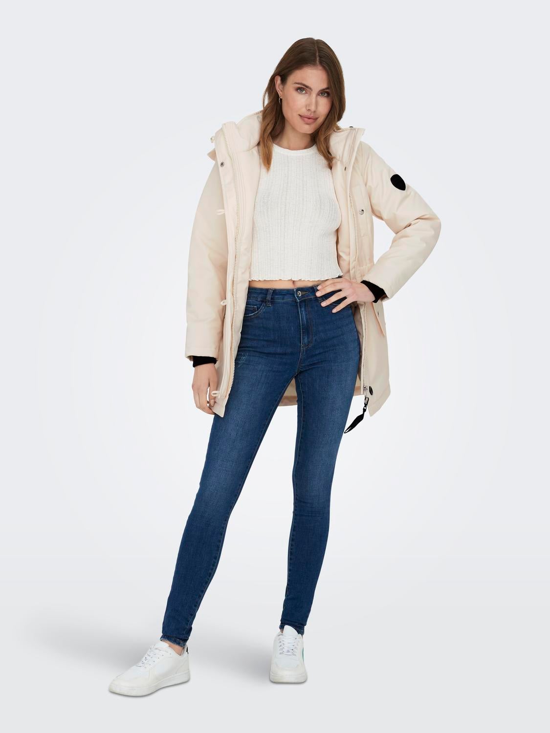 ONLMIE Langer Parka Eggnog