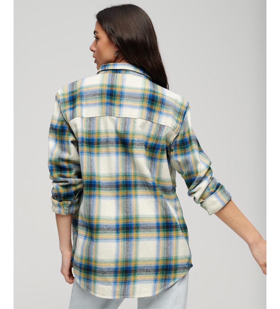 Sobretudo xadrez verde vintage da Superdry