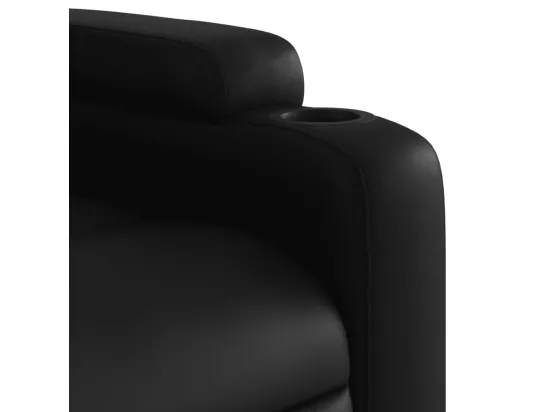 Fauteuil massant inclinable Noir Similicuir