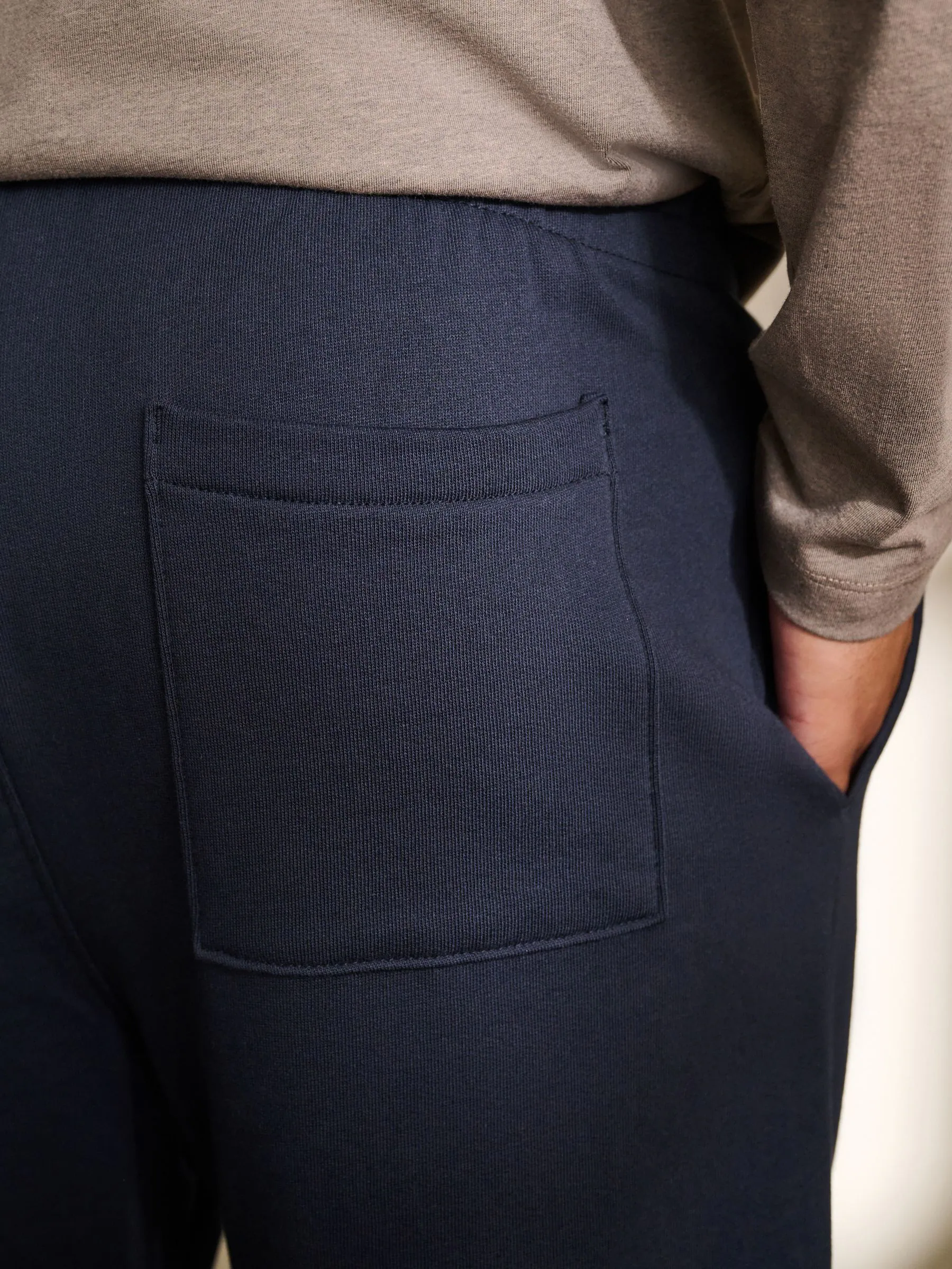 Bruin/marineblauw - Jersey pyjamaset met lange mouwen