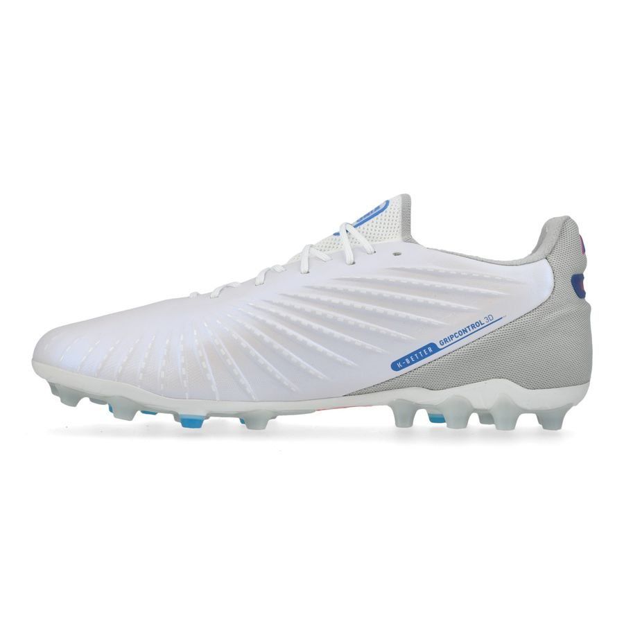 PUMA King Ultimate MG Formula - Blanc/Bleu/Flat Light Gray/Crépuscule