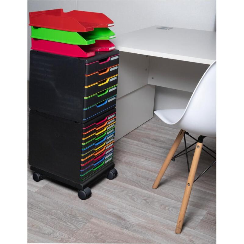 Set à roulettes pour modulos Roller set Office - Noir