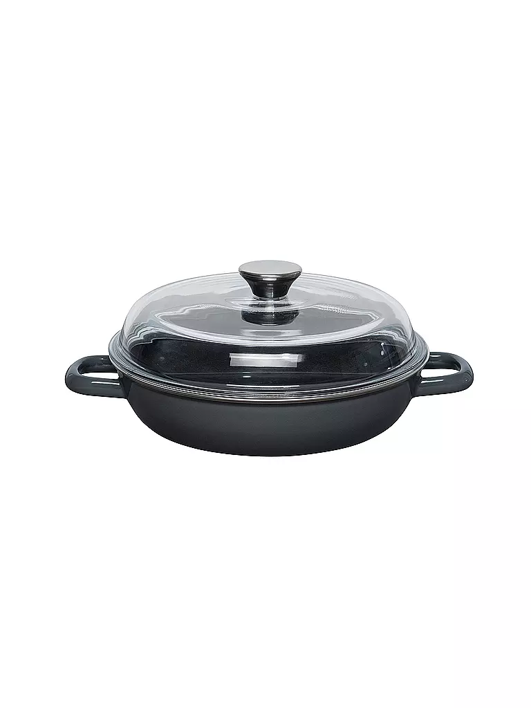 RIESS Schmorpfanne mit Deckel 24cm Dark Grey grau