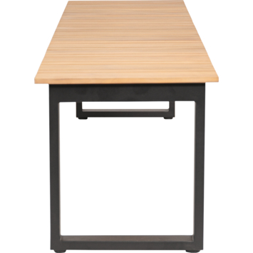 Wakefield tuinbank Cannes light teak look metaal