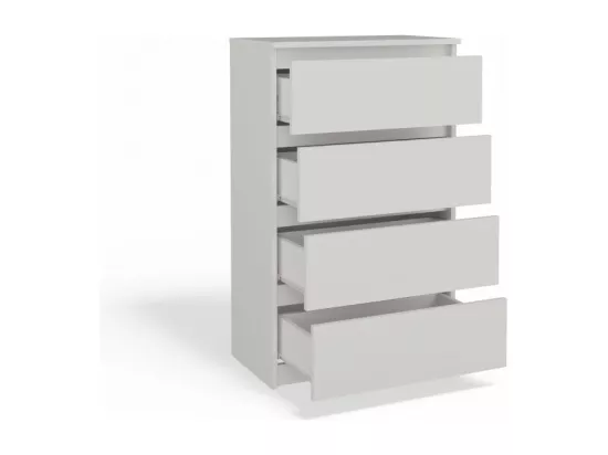 Commode Malwa M4 BLANC 4 tiroirs
