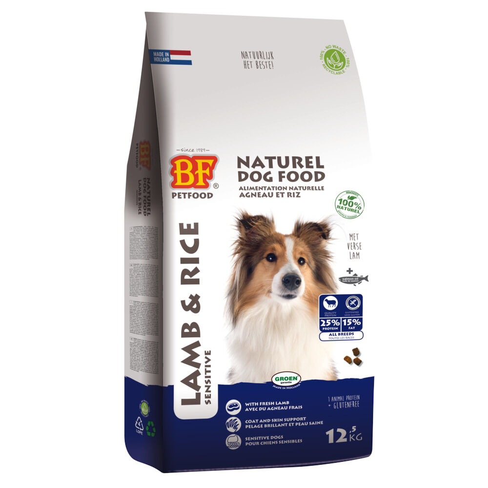 BF Petfood Lam & Rijst - Hondenvoer - 12.5 Kilogram - groente, rijst