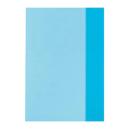 Herlitz Heftumschläge mit Baststruktur, DIN A5, transparent blau, 10 Stück