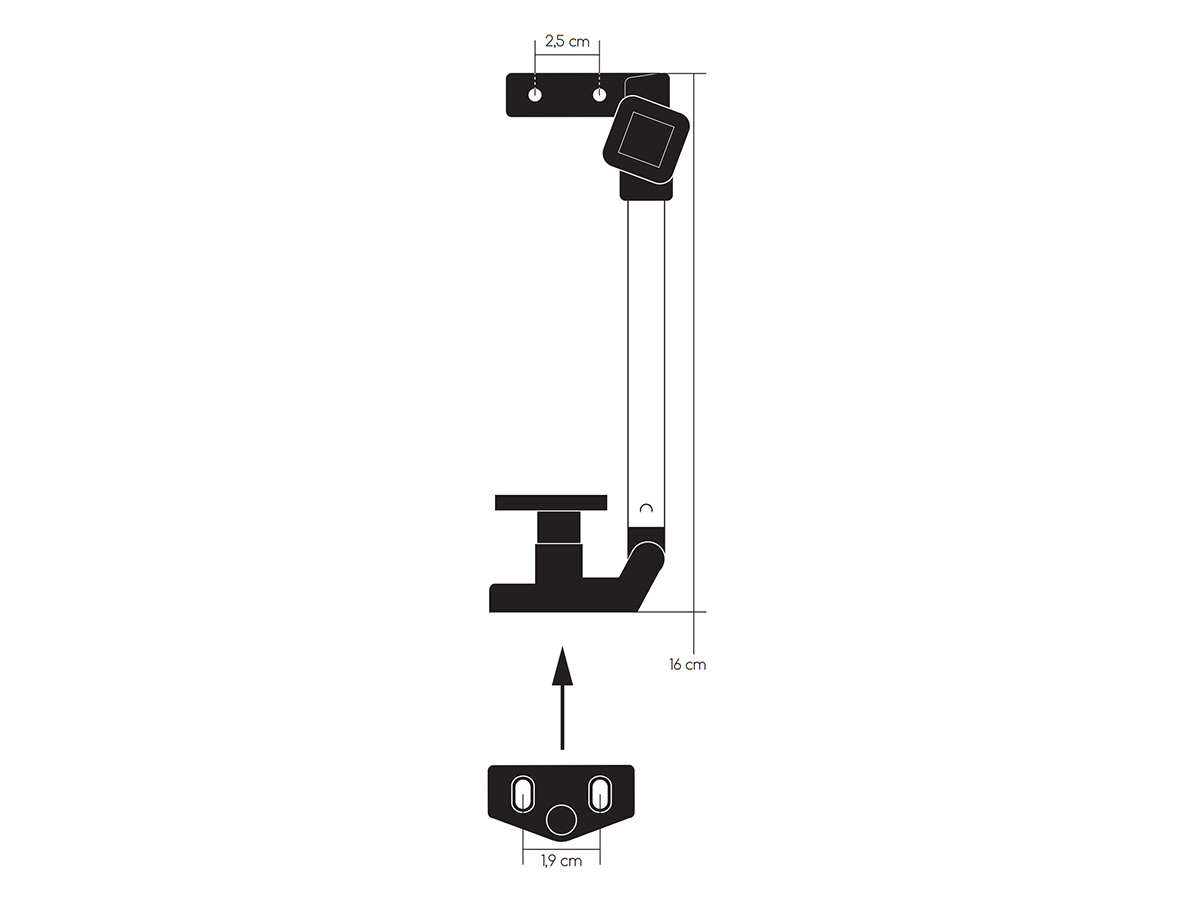 Obelink 16 cm raamuitzetter schroefbevestiging met draaiknop - links