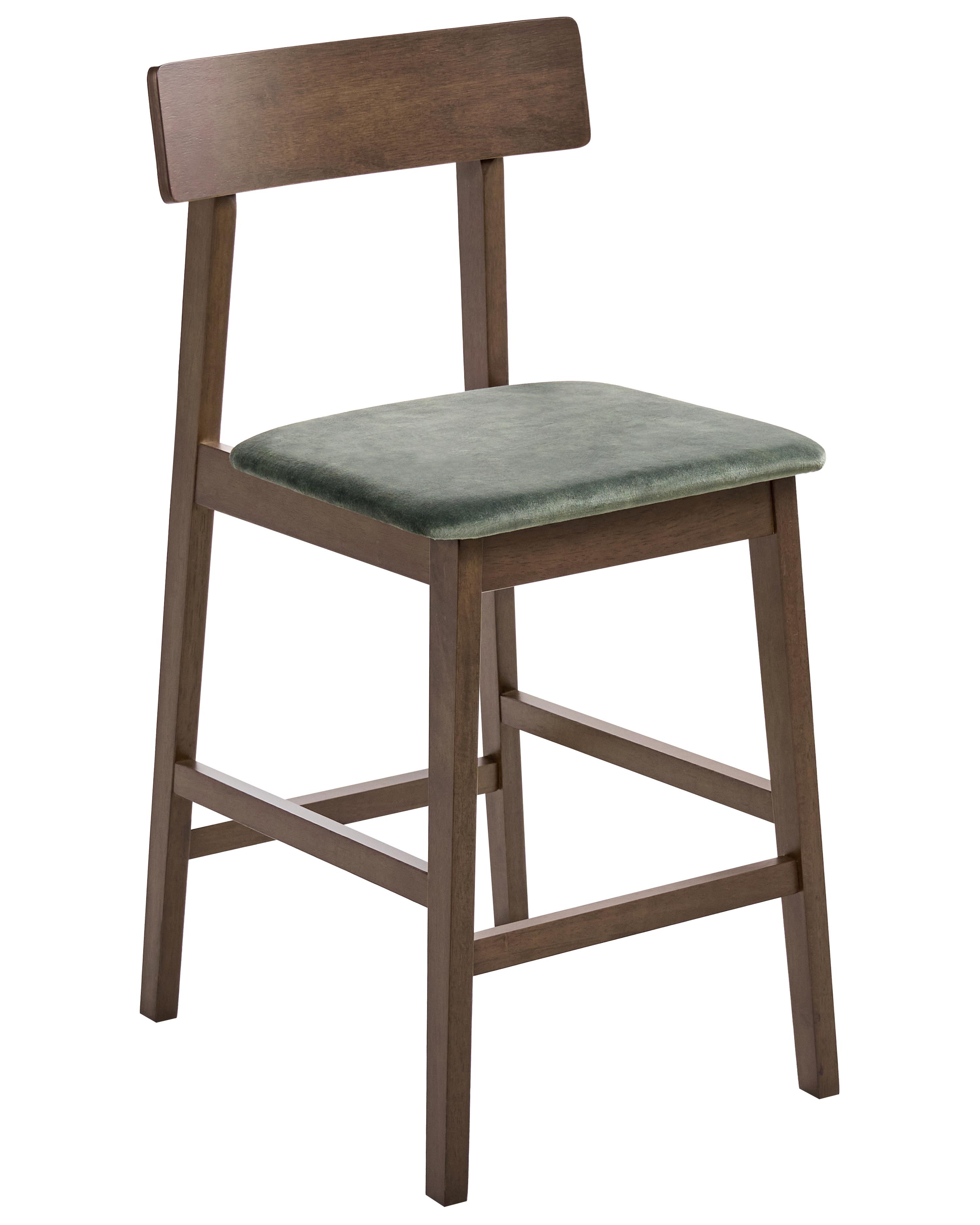 Set van 2 barstoelen ISANTI Hout Donkerbruin/groen