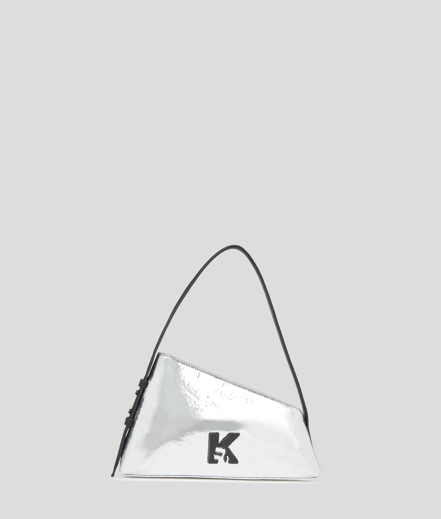 SAC PORTÉ ÉPAULE GÉOMÉTRIQUE MÉTALLISÉ - Argent