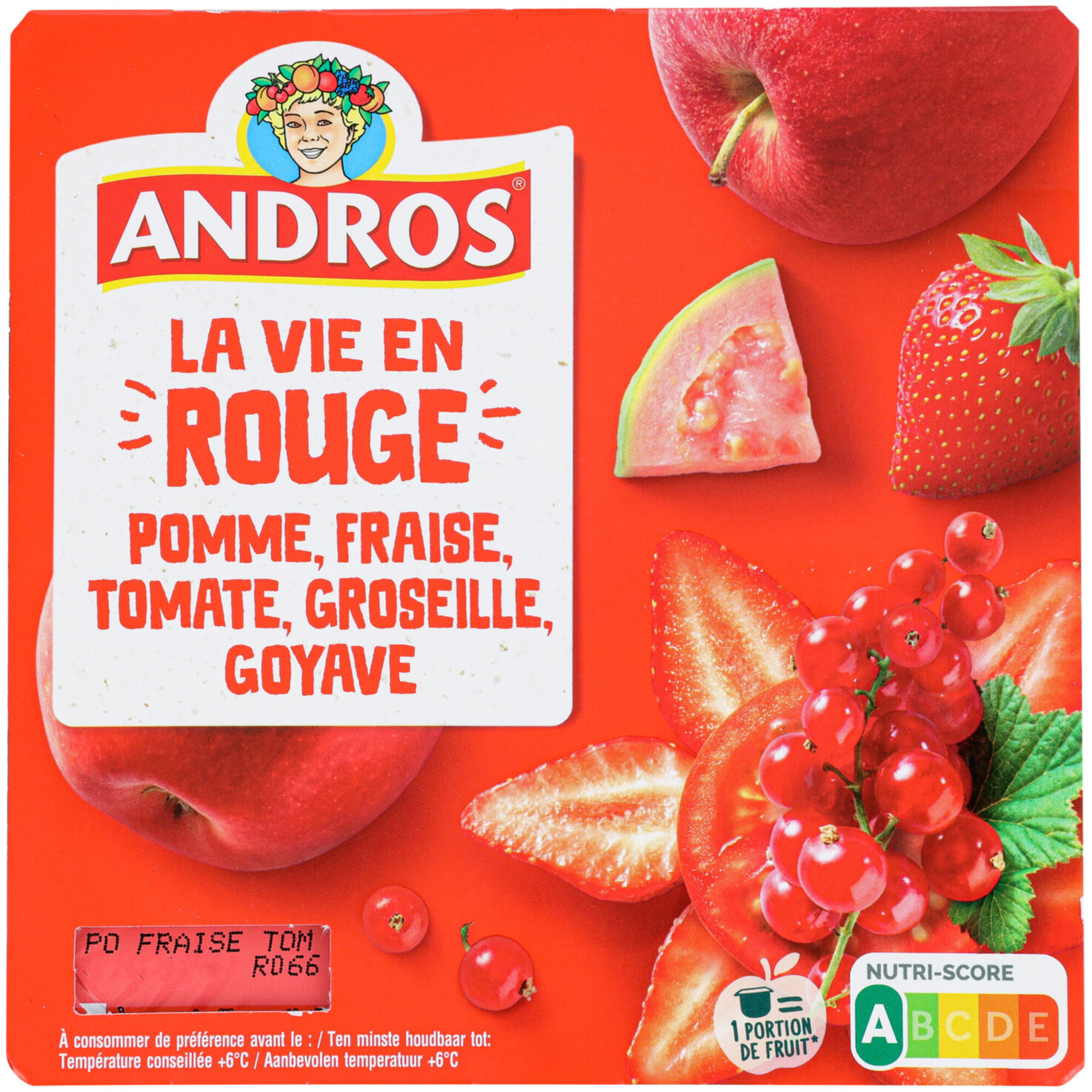 Andros La vie en couleur Rouge 4x100g
