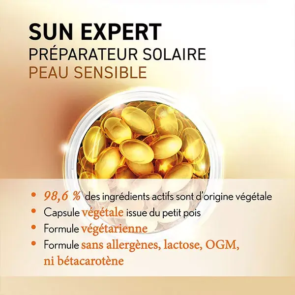 Oenobiol Sun Expert - Preparação Solar para Pele Sensível, Embalagem com 2 x 30 cápsulas