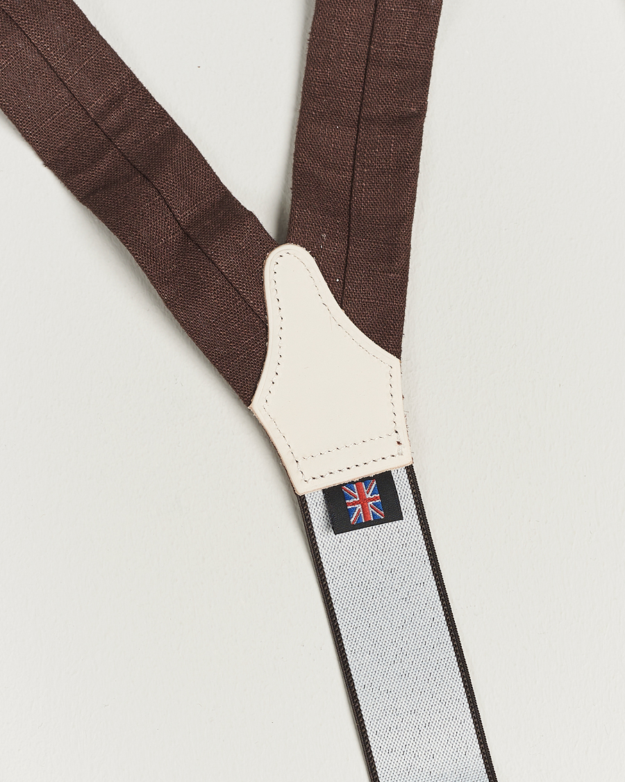 Albert Thurston Linen Braces 38mm Brown