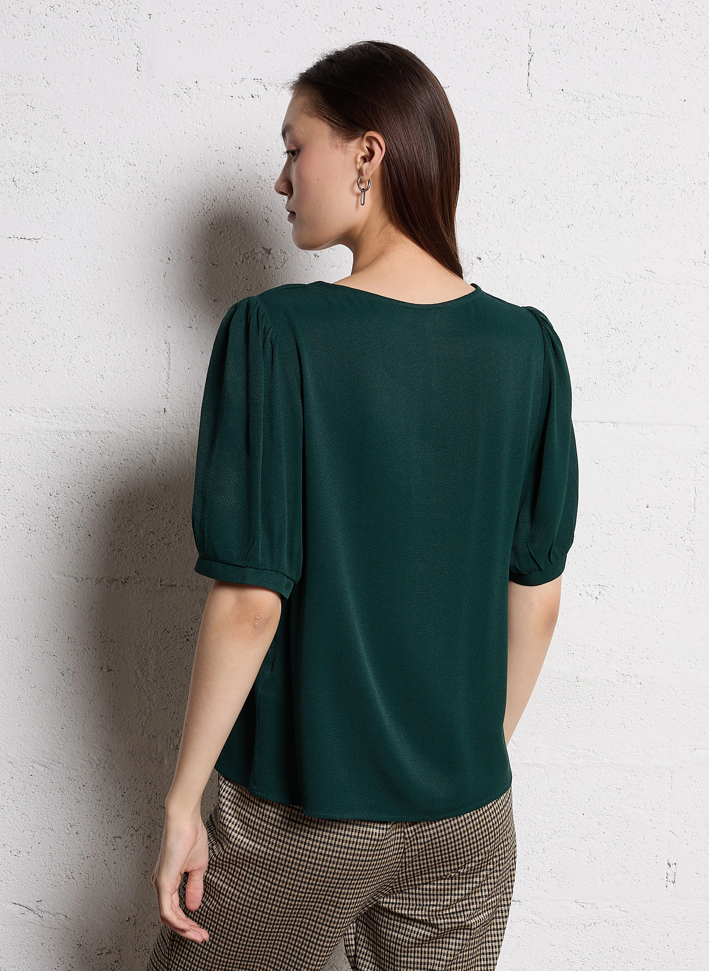 Top col V droit | Vert