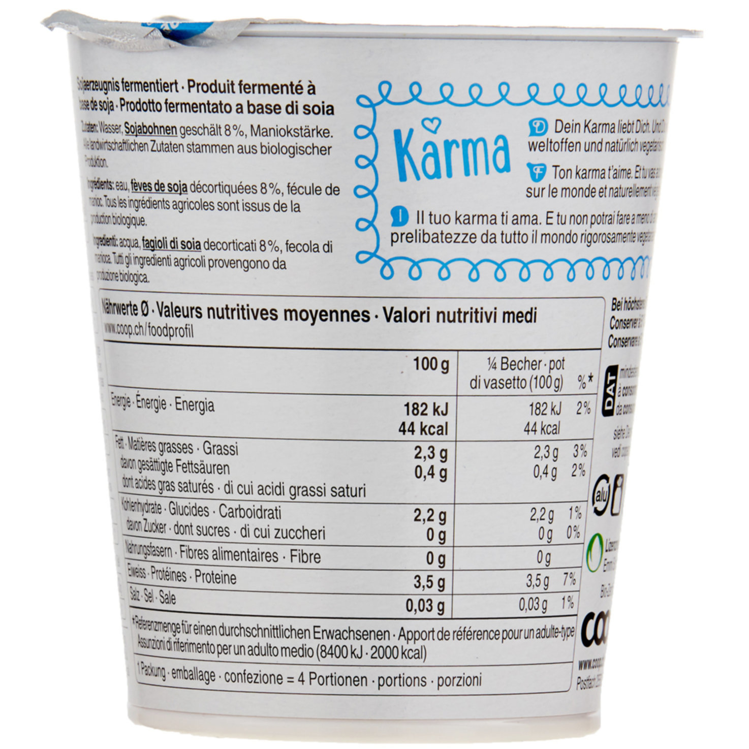 Karma Bio Sojo Natur ohne Zuckerzusatz