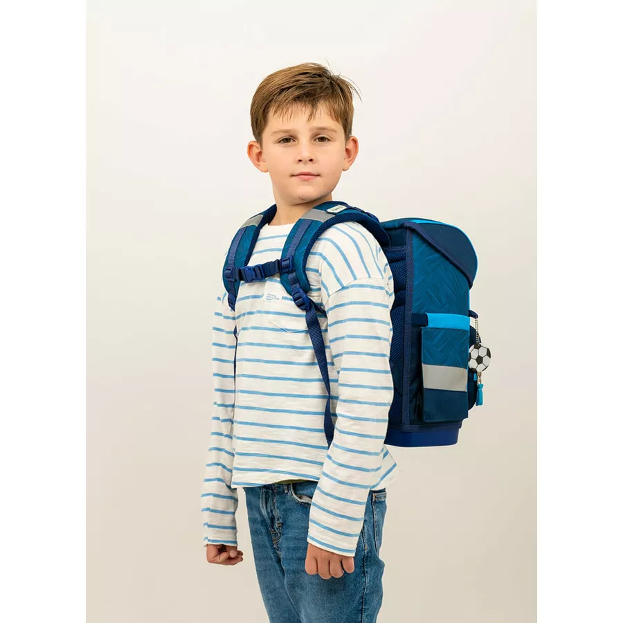 Belmil Schulranzen Compact Schulranzen Set 5-teilig mit Brustgurt Football Champions